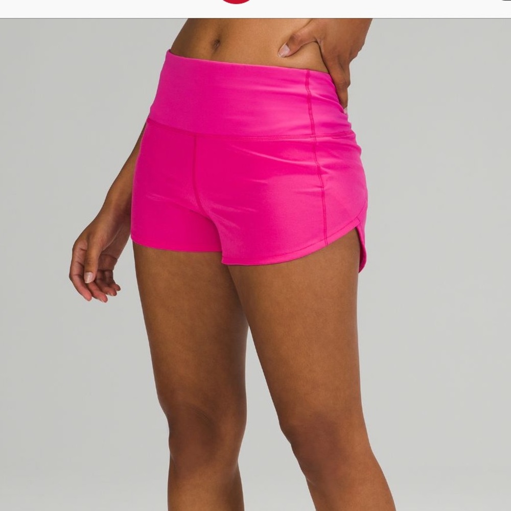 Lululemon Sonic Pink High Rise Speed up shorts